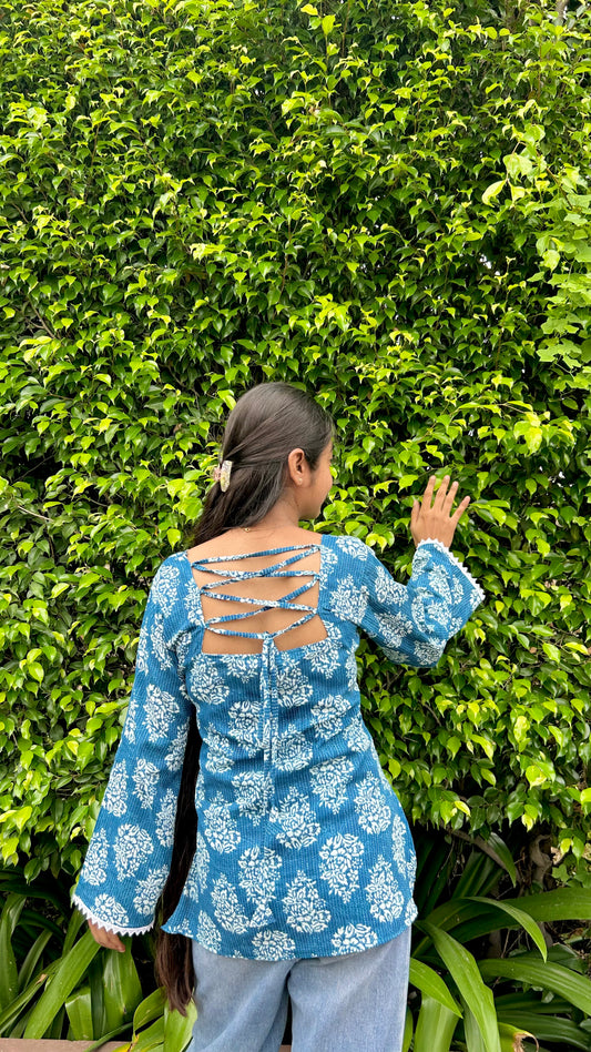 Neel Pushpkala Kurti